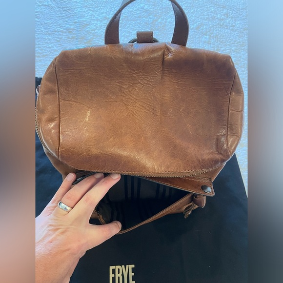 Frye Melissa Leather Backpack in Cognac in EUC - Picture 7 of 13
